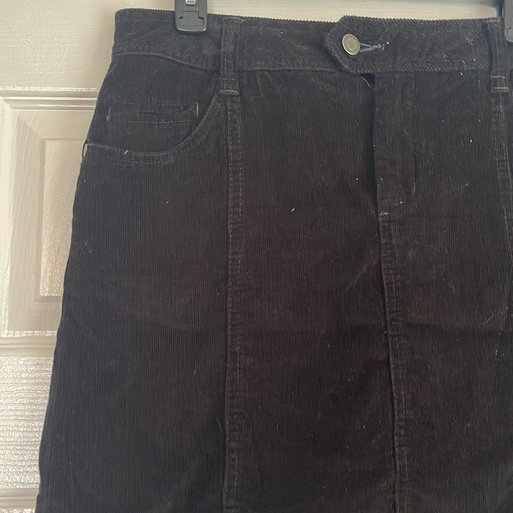 Faded Glory Corduroy Black Women's Skirt - Picture 2 of 3